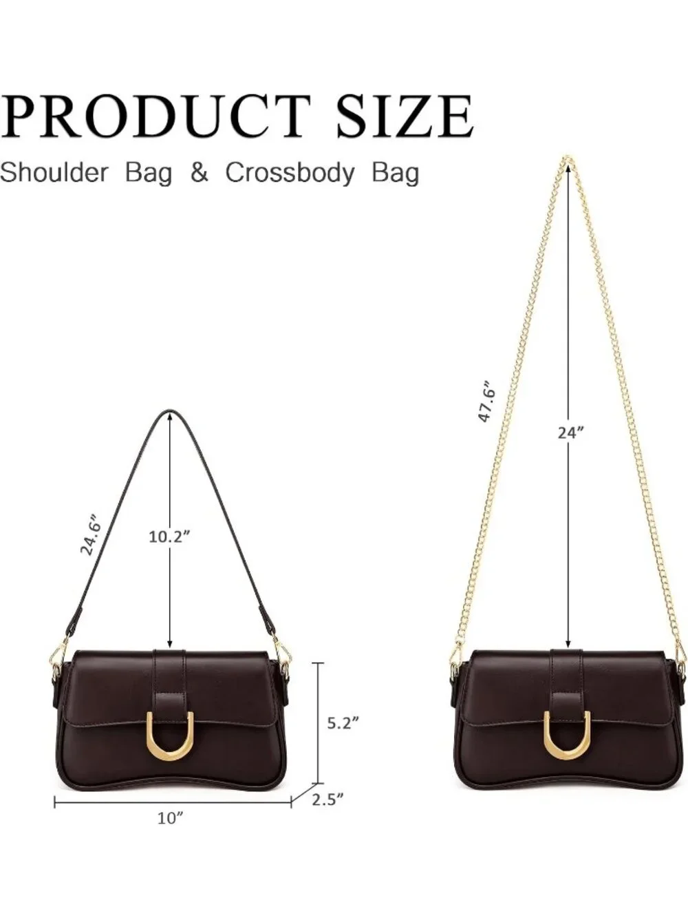 Women's Coffee Small Cute Purse Retro Clutch Underarm Hobo Shoulder Bag